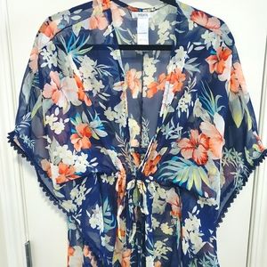 Drawstring waist kimono from Ricki's